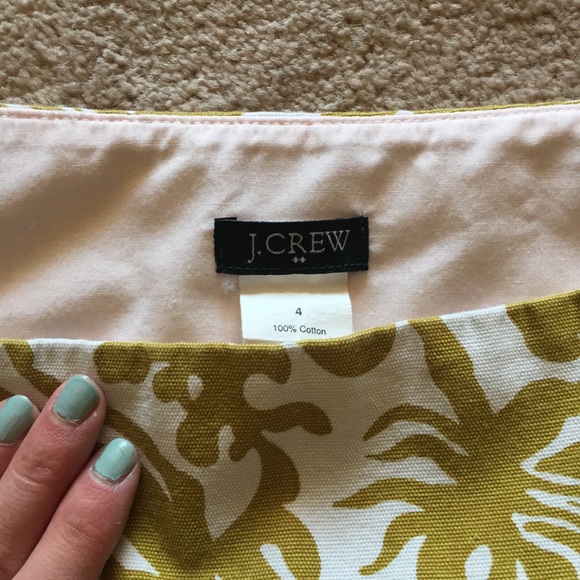 J. Crew patterned mustard mini skirt - Picture 6 of 6